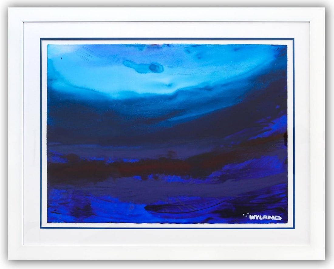 Wyland- Original Watercolor Painting on Deckle Edge Paper "Abstract": Artist: Wyland. Medium: Original Watercolor Painting on Deckle Edge Paper. Title: Abstract. Size: 22" x 30". Measures approx. 32" x 40" (framed). Signature: Hand Signed by the artist. Certificate of A