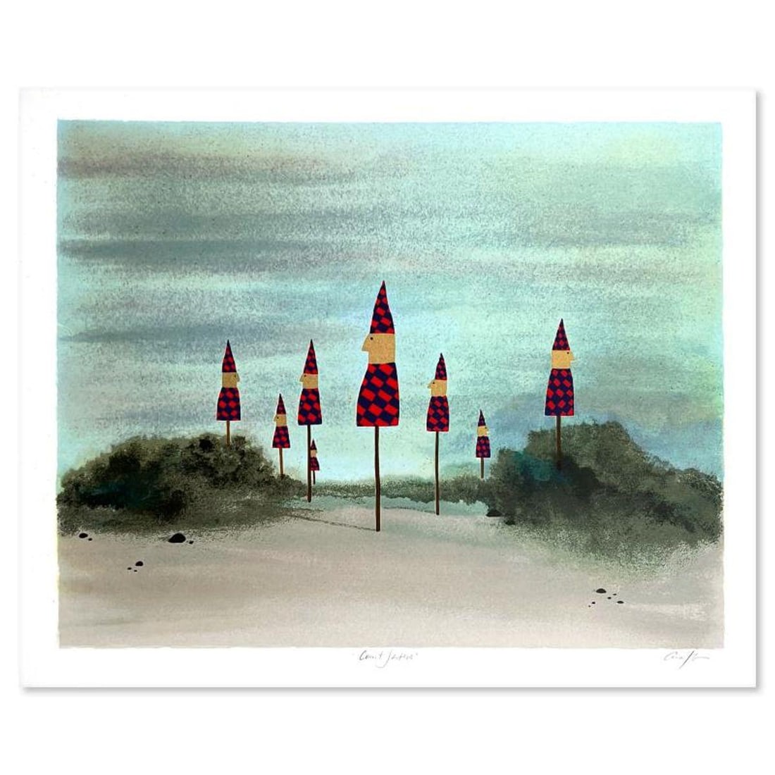 Harry Araten (1936-2001), Hand Signed, Numbered Limited Edition with Letter of Authenticity.: This is a limited edition on paper by Harry Araten (1936-2001). The piece comes hand signed by the artist, numbered, and with a letter of authenticity. Measures approximately 15" x 20". Reference#: 89