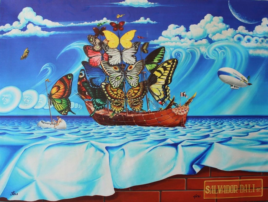 Anatoliy Keis- Original Giclee on Canvas "Salvador Dali Street" (1 of 2)