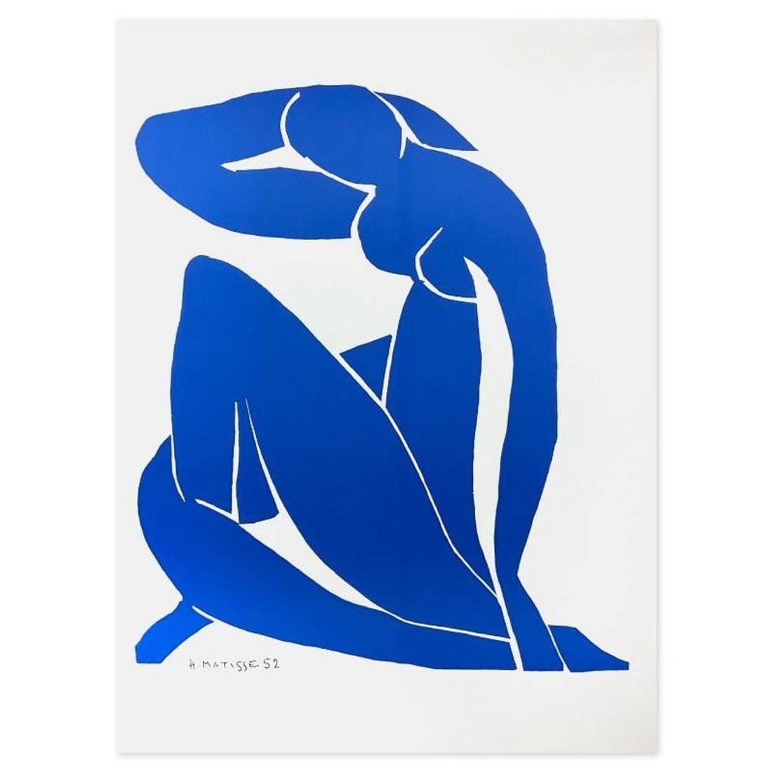 Henri Matisse 1869-1954 (After), "Nu Bleu II" Limited Edition Lithograph with Certificate of: Nu Bleu II is a limited edition lithograph by Henri Matisse (1869-1954) bearing the plate signature of the artist. This piece comes from an edition of 200 authorized by the Matisse Estate; the edition