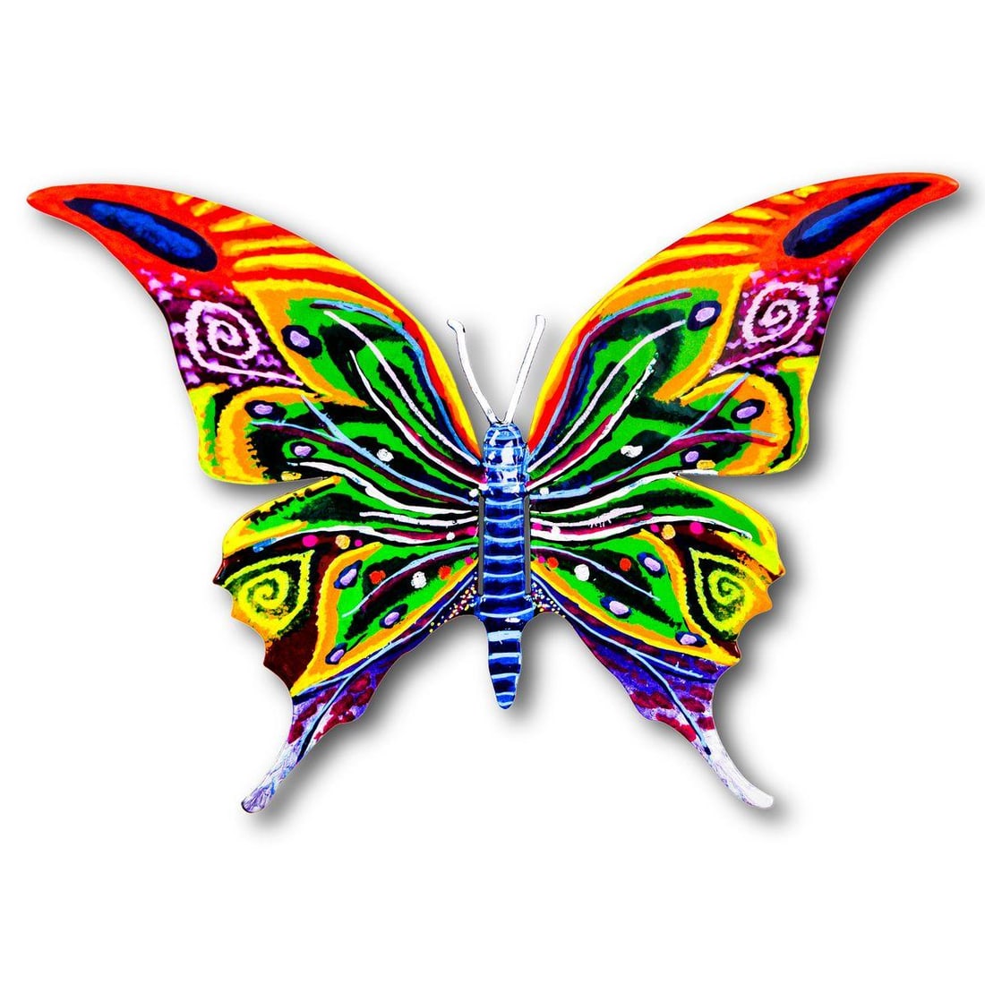 Patricia Govezensky- Original Painting on Cutout Steel "Butterfly" (1 of 2)