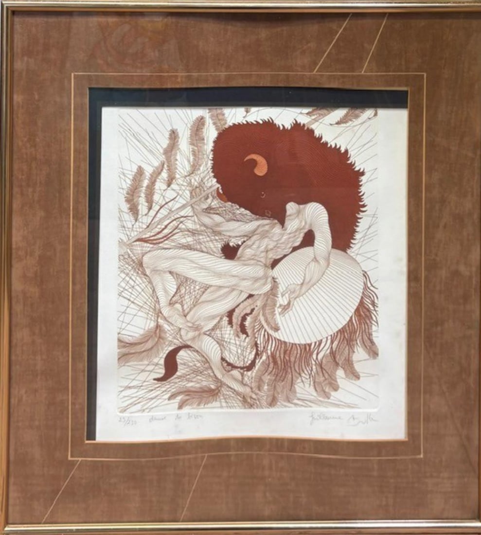 Guillaume Azoulay- Hand colored etching with hand drawn remarque (1 of 1)