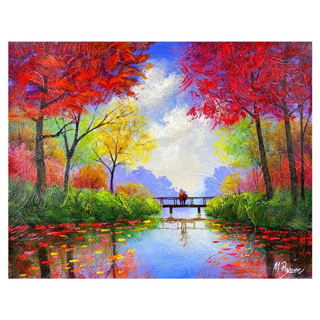 Mark Braver, Original Acrylic Painting on Canvas, Hand Signed with Letter of Authenticity.: This is an original acrylic painting on canvas by Mark Braver, hand signed by the artist. Includes Letter of Authenticity. Measures approx. 16" x 20" (image).