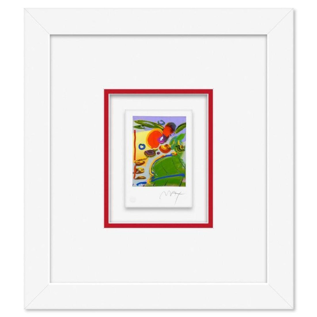 Peter Max, "Abstract Vase of Flowers" Framed Limited Edition Lithograph, Numbered and Hand Signed (1 of 2)