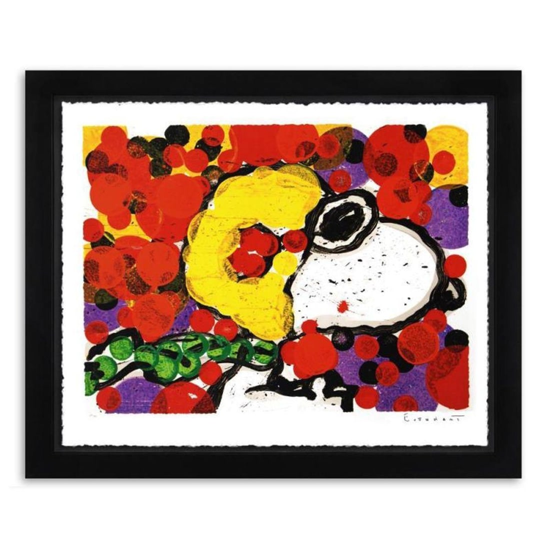 Tom Everhart, "Synchronize My Boogie - Morning" Framed Limited Edition Hand Pulled Original: Synchronize My Boogie-Morning is a limited edition hand pulled original lithograph on museum quality deckle-edge paper by Tom Everhart. The piece is numbered, and hand signed by the artist. This is on