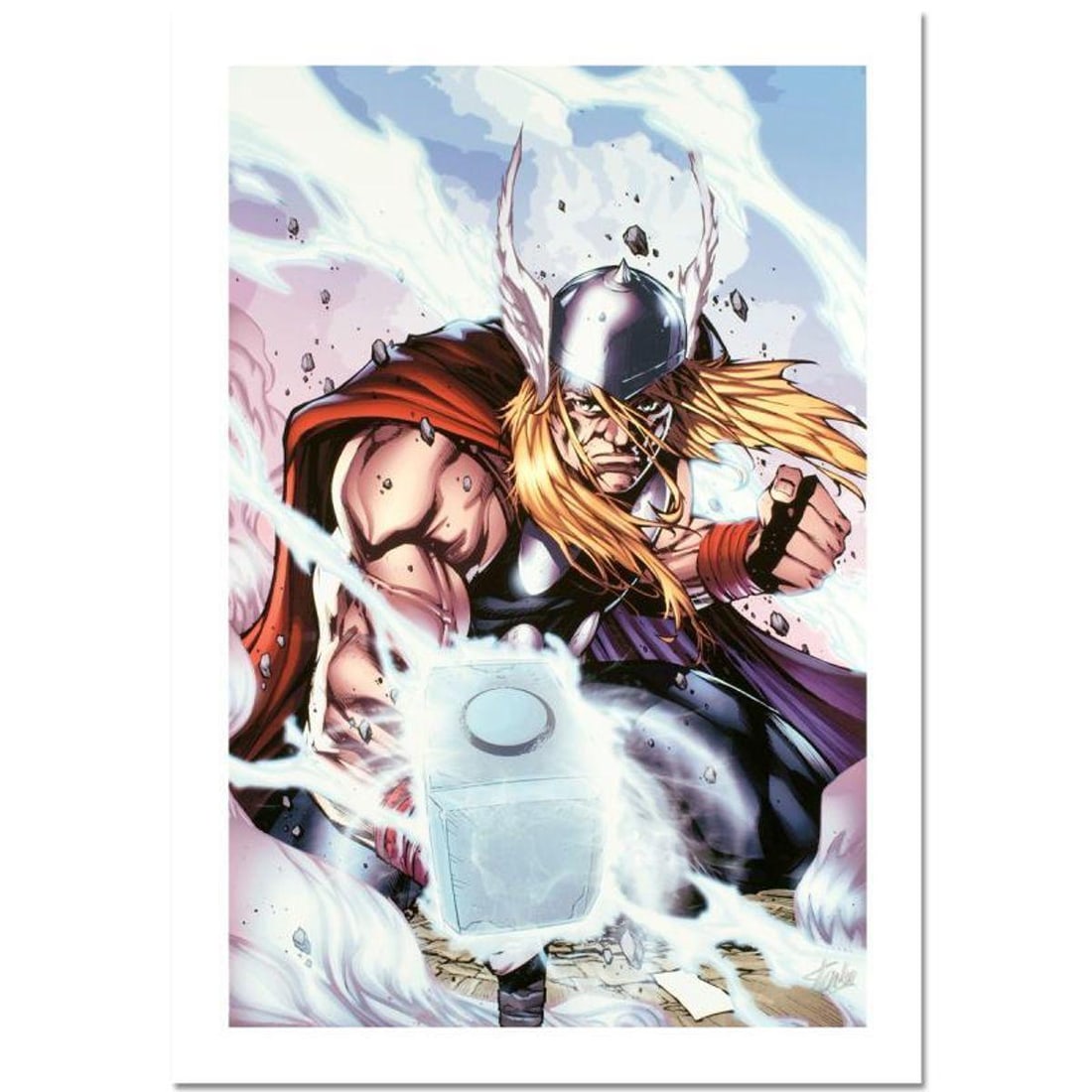 Stan Lee Signed, Marvel Comics "Thor: Heaven and Earth #3" Limited Edition Canvas 5/10 with (1 of 1)