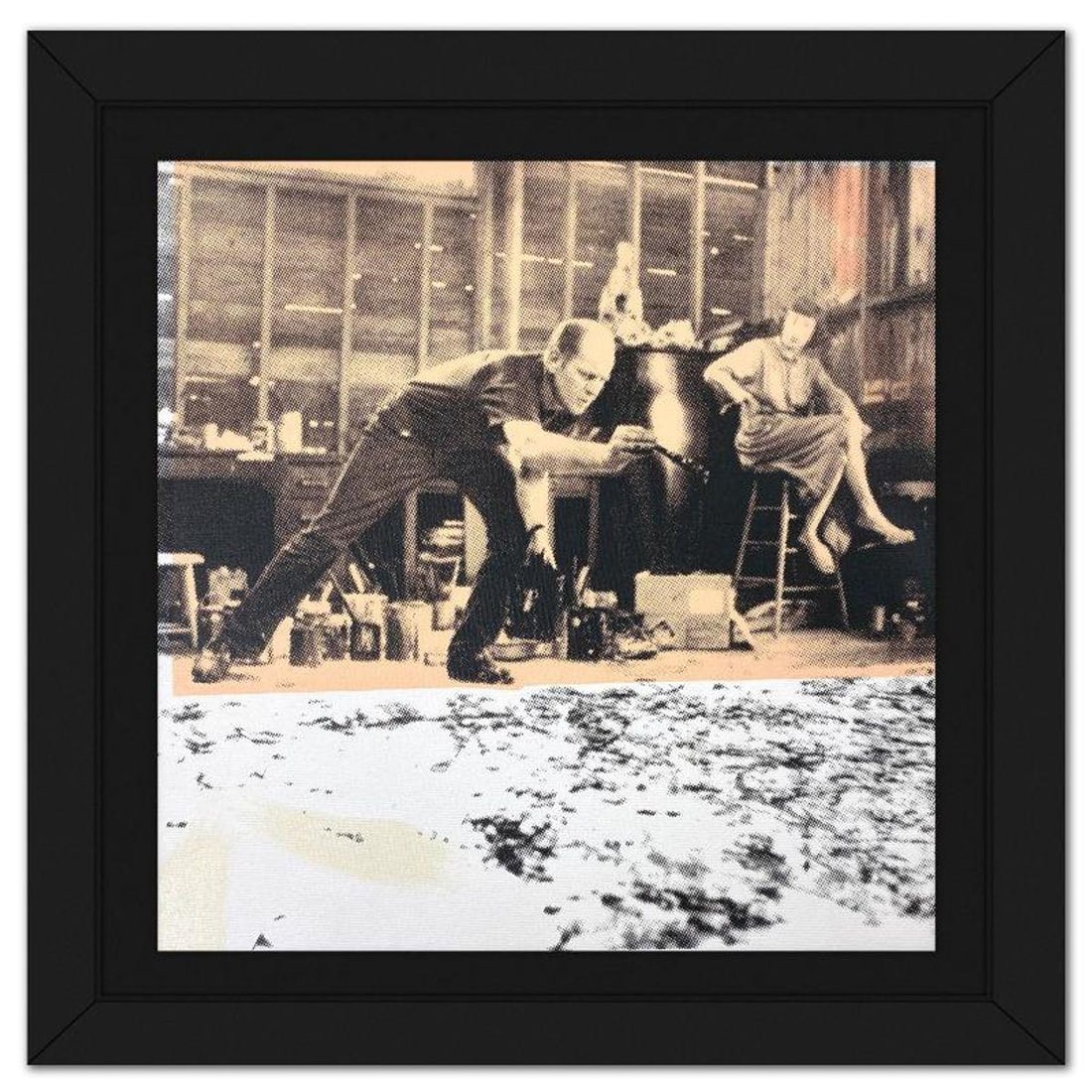 Steve Kaufman (1960-2010), "Jackson Pollock" Framed Hand Pulled Limited Edition Silscreen, Numbered: Jackson Pollock is a hand pulled limited edition silkscreen on canvas by Andy Warhol protege, Steve Kaufman (1960-2010), numbered AP 6/50 inverso and hand signed by the artist. This piece comes custom