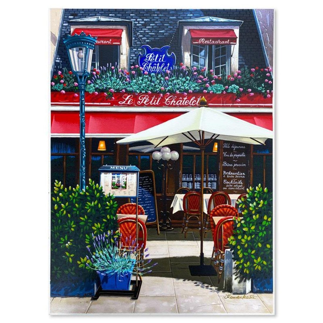 Liudmila Kondakova, "Le Petit Chatelet (I Remember Paris)" Limited Edition Serigraph on Gesso Board, (1 of 2)