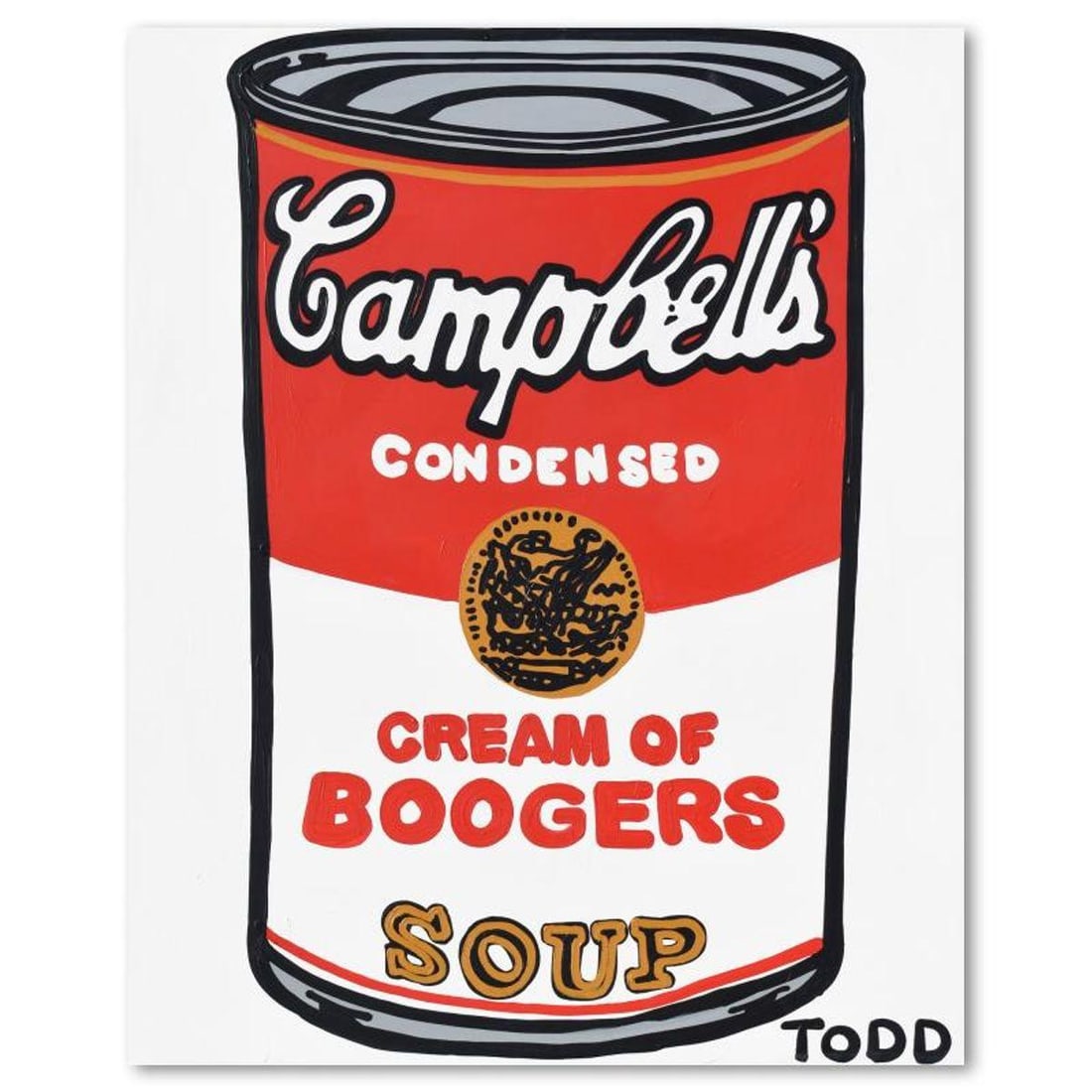 Todd Goldman, "Booger Soup" Original Acrylic Painting on Gallery Wrapped Canvas (48" x 60"), Hand: Booger Soup is an original acrylic painting on gallery wrapped canvas by Todd Goldman, hand signed by the artist. Includes Letter of Authenticity. Measures approx. 48" x 60" (image). Due to the way th