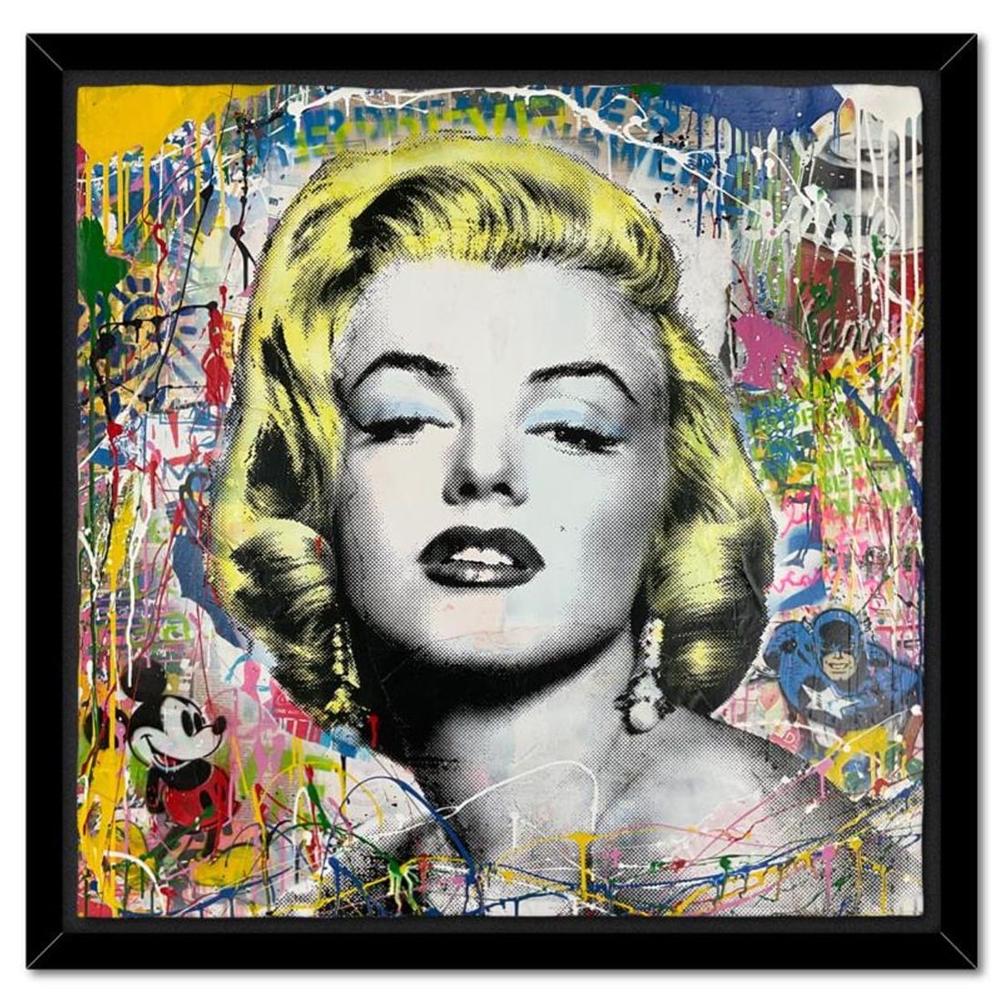 Mr. Brainwash, "My Heart is Yours" Framed Mixed Media Original, Hand Signed with Certificate of (1 of 3)