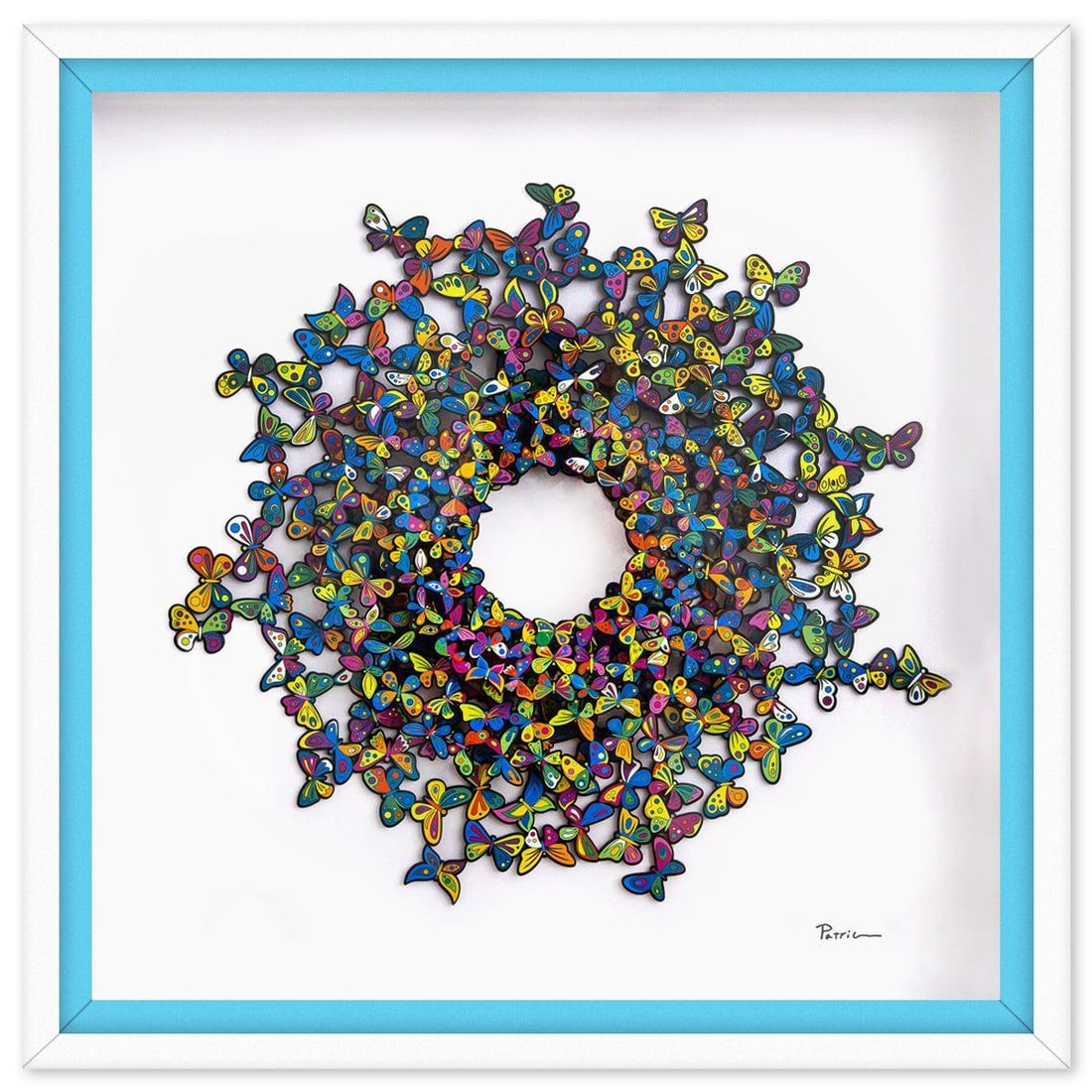 Patricia Govezensky- 3D Multilayered Woodcut "Sunlight": Artist: Patricia Govezensky. Medium: 3D Multilayered Woodcut. Title: Sunlight. Size: 18" x 18". Measures approx. 22.5" x 22.5" (framed). Signature: Hand Signed and numbered by the artist. Certificate