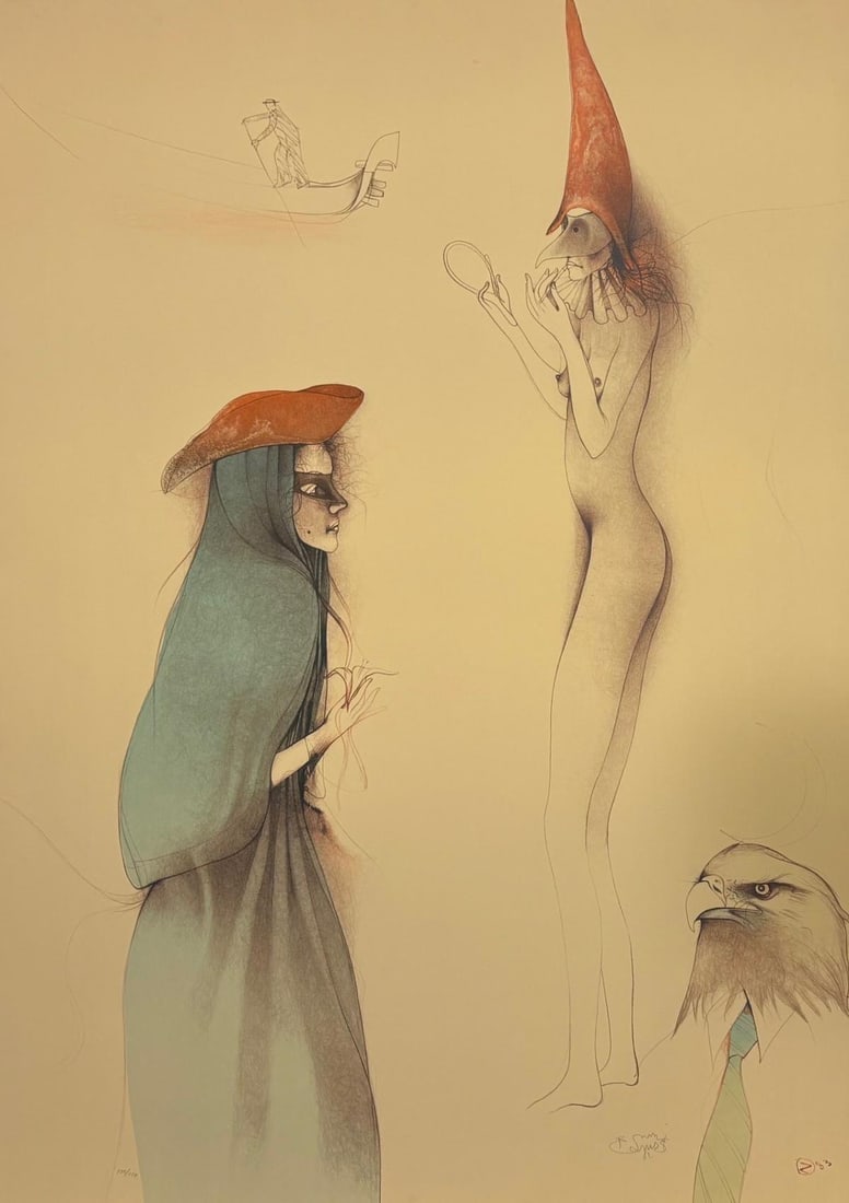 BRUNO BRUNI- Lithograph on paper: Artist: BRUNO BRUNI. Medium: Lithograph on paper. Size: 30" x 40". Signature: Hand Signed and numered. Reference#: 94133.