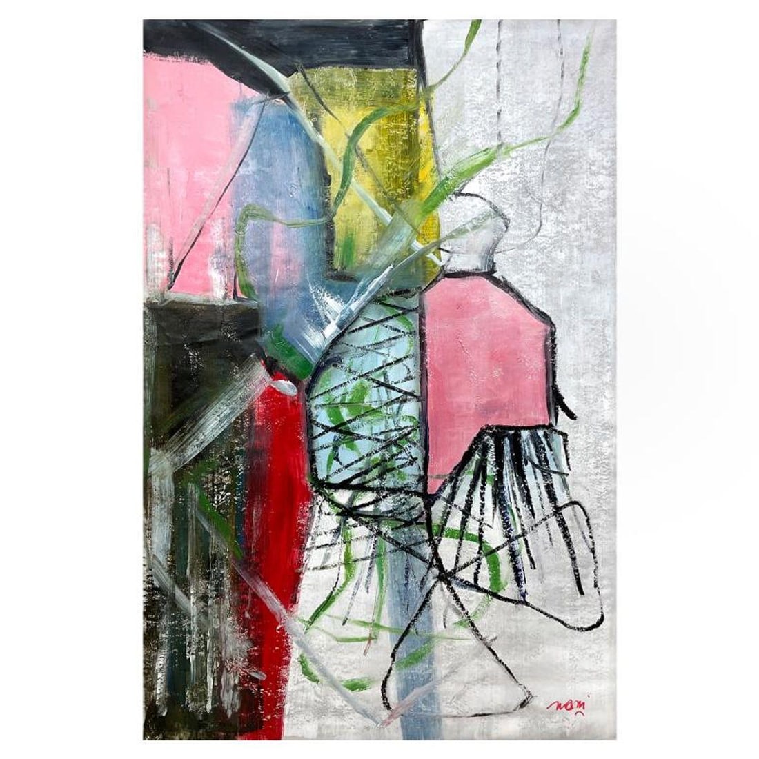 Mani, Original Acrylic Painting on Canvas (60" x 40"), Hand Signed with Letter of Authenticity (1 of 2)