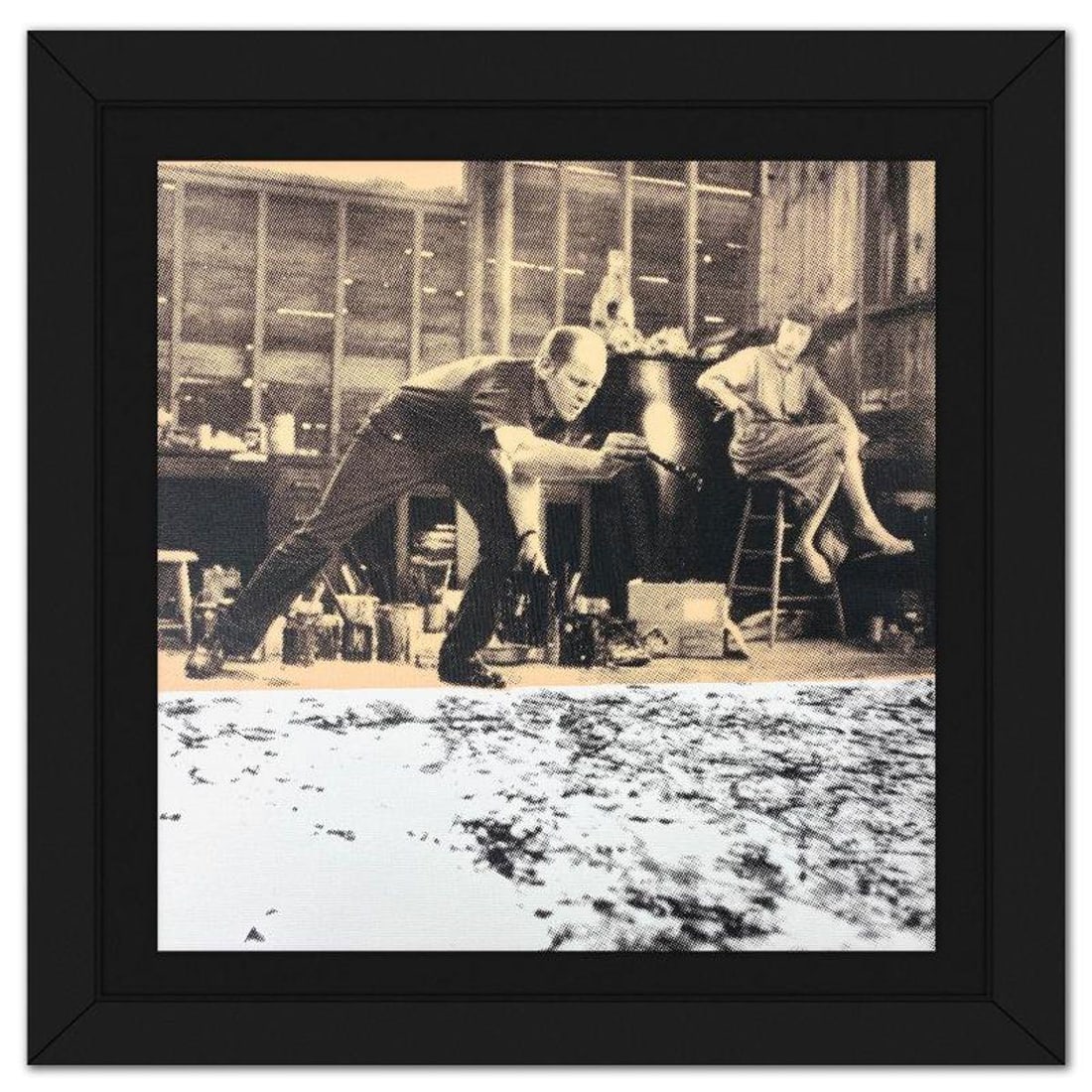 Steve Kaufman (1960-2010), "Jackson Pollock" Framed Hand Pulled Limited Edition Silscreen, Numbered: Jackson Pollock is a hand pulled limited edition silkscreen on canvas by Andy Warhol protege, Steve Kaufman (1960-2010), numbered PP 18/50 inverso and hand signed by the artist. This piece comes custo
