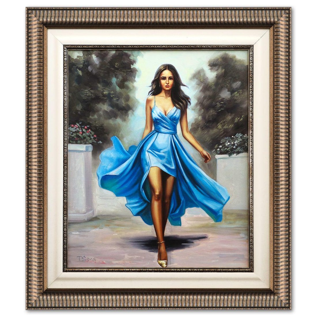 Taras Sidan- Original Oil on Canvas "Azure Elegance" (1 of 2)