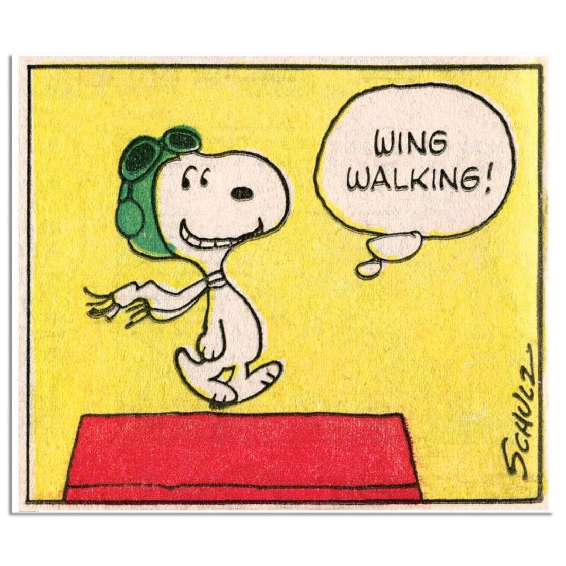 Peanuts, "Wing Walking" Hand Numbered Limited Edition Fine Art Print with Certificate of (1 of 1)