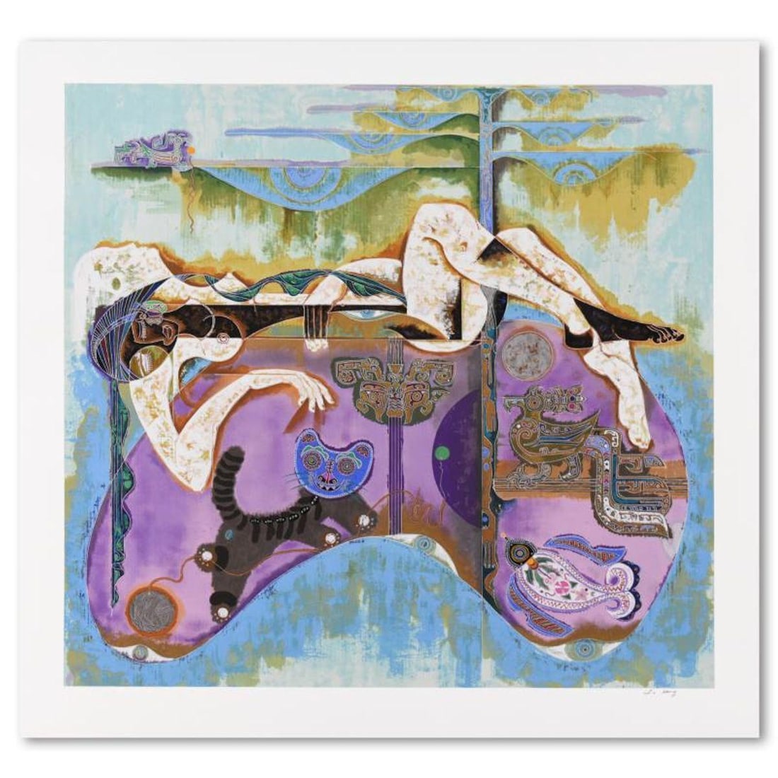 Lu Hong, "Magic" Limited Edition Serigraph, Numbered and Hand Signed with Letter of Authenticity (1 of 2)