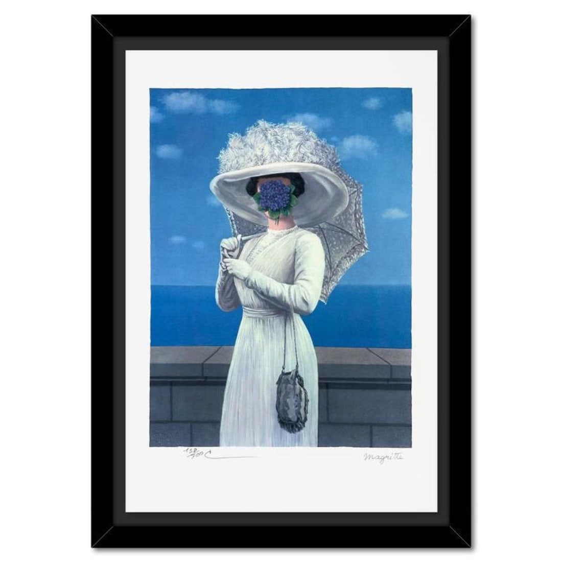 Rene Magritte 1898-1967 (After), "La Grande Guerre" Framed Limited Edition Lithograph, Estate Signed (1 of 3)