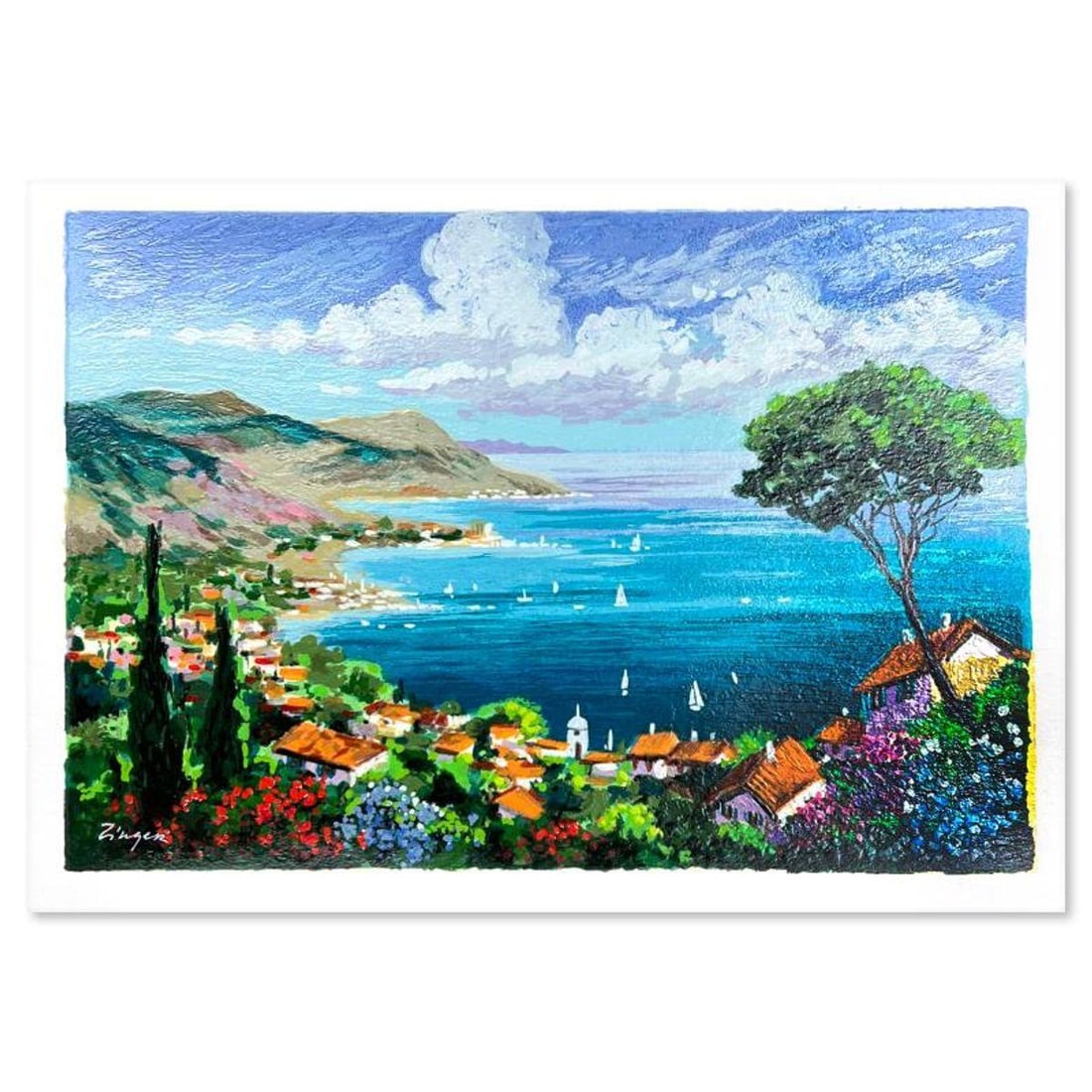 Anatoly Zinger, Hand Signed, Numbered Limited Edition with Letter of Authenticity.: This is a limited edition on paper by Anatoly Zinger. The piece comes hand signed by the artist, numbered, and with a letter of authenticity. Measures approximately 11.5" x 17". Reference#: 94129.