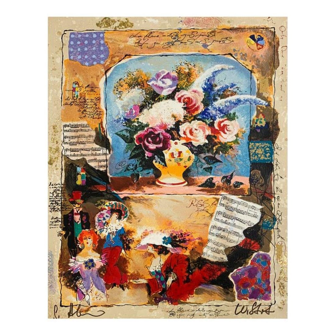 Alexander Galtchansky (1959-2008) and Tanya Wissotzky (1959-2006), Hand Signed Limited Edition: This is a hand embellished, limited edition serigraph on canvas by Alexander Galtchansky (1959-2008) and Tanya Wissotzky (1959-2006). It is numbered and hand signed and includes a letter of authentici