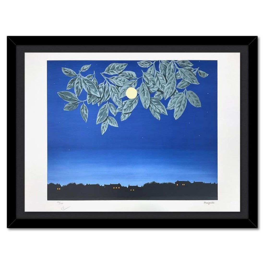 Rene Magritte 1898-1967 (After), "La Page Blanche (The White Page)" Framed Limited Edition (1 of 3)