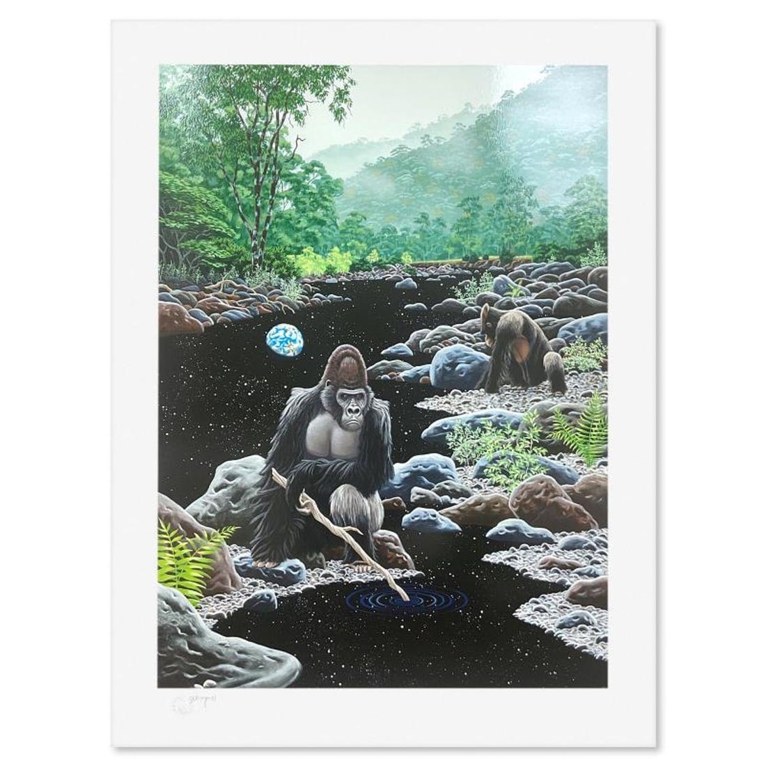 William Schimmel, "Eternal River" Limited Edition Printer's Proof Serigraph, Numbered and Hand: Eternal River is a limited edition printer's proof serigraph on paper by William Schimmel, numbered and hand signed by the artist. Includes Letter of Authenticity. Measures approx. 37.5" x 28" (border