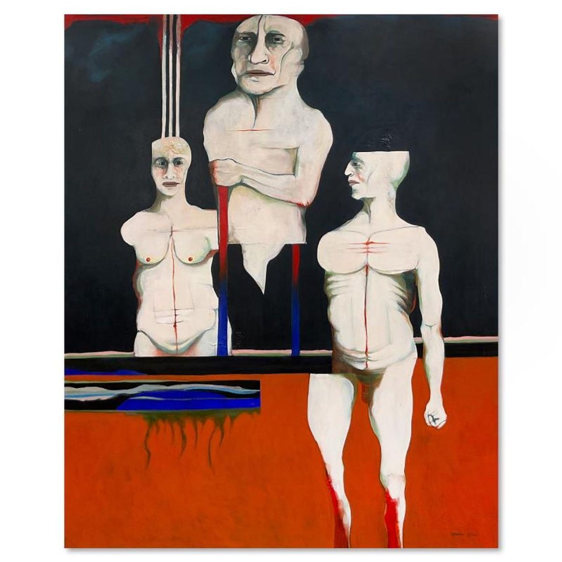 Milton Berwin (1925-2023), Original Painting on Canvas (66" x 52"), Hand Signed with Letter of: This is an original painting on stretched canvas by Milton Berwin (1925-2023), hand signed by the artist. Includes Letter of Authenticity. Measures approx. 66" x 52" (image).