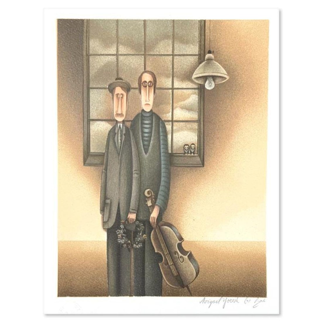 Avigail Yoresh, Limited Edition Serigraph, Hand Signed and Numbered with Letter of Authenticity.: This is a limited edition serigraph on paper by Avigail Yoresh. The piece comes hand signed by the artist, numbered, and with a letter of authenticity. Measures approximately 10" x 7.5". Reference#: