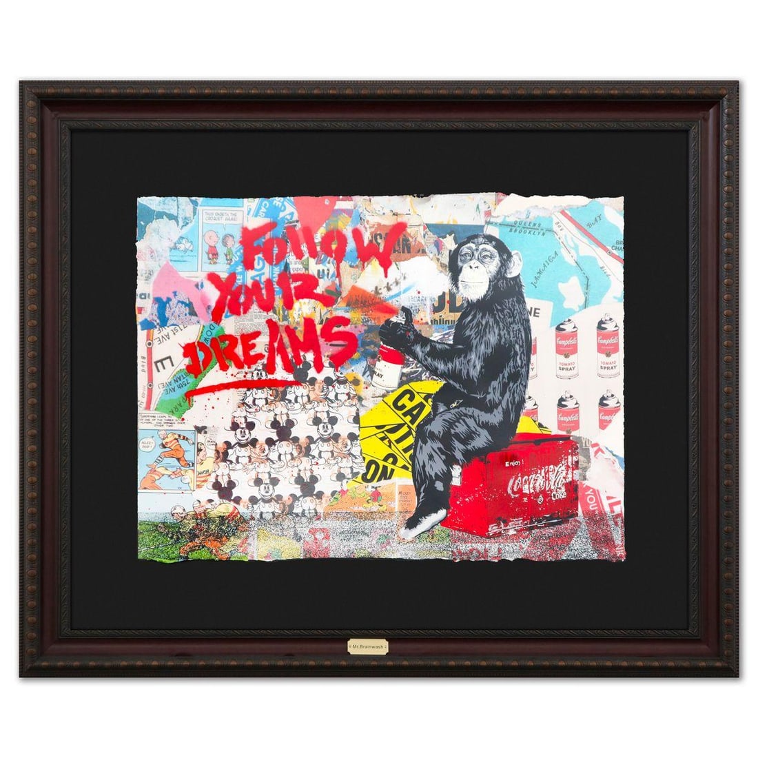 Mr. Brainwash- Original Mixed Media on Deckle Edge Paper "Everyday Life" (1 of 4)