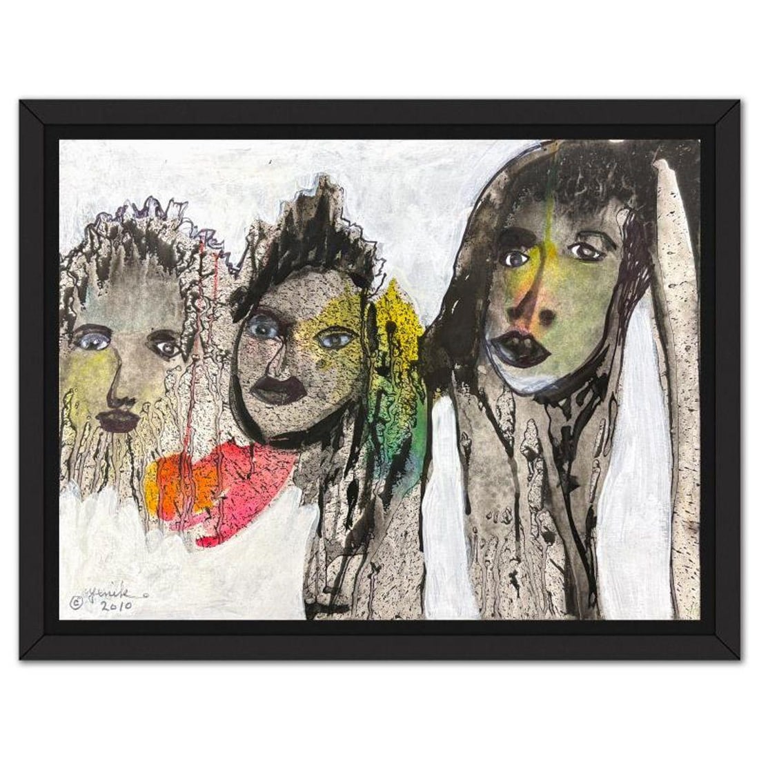 Jenik Cook, Framed Hand Signed Original Painting with Letter of Authenticity.: This is an original acrylic painting on paper by Jenik Cook. Hand signed by the artist, it includes Letter of Authenticity. This piece comes from the artist's personal collection. Measures approximate