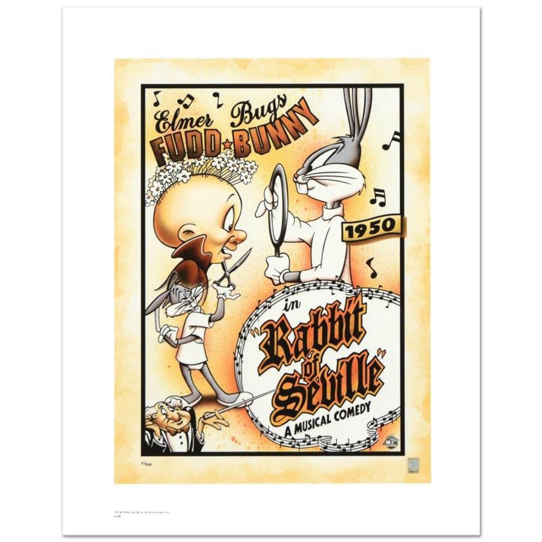 Rabbit of Seville Limited Edition Giclee from Warner Bros., Numbered with Hologram Seal and: Rabbit of Seville is a limited edition giclee on paper from Warner Bros., numbered with hologram seal of Authenticity. Also, includes Certificate of Authenticity! Measures approx. 16" x 20" (with bord