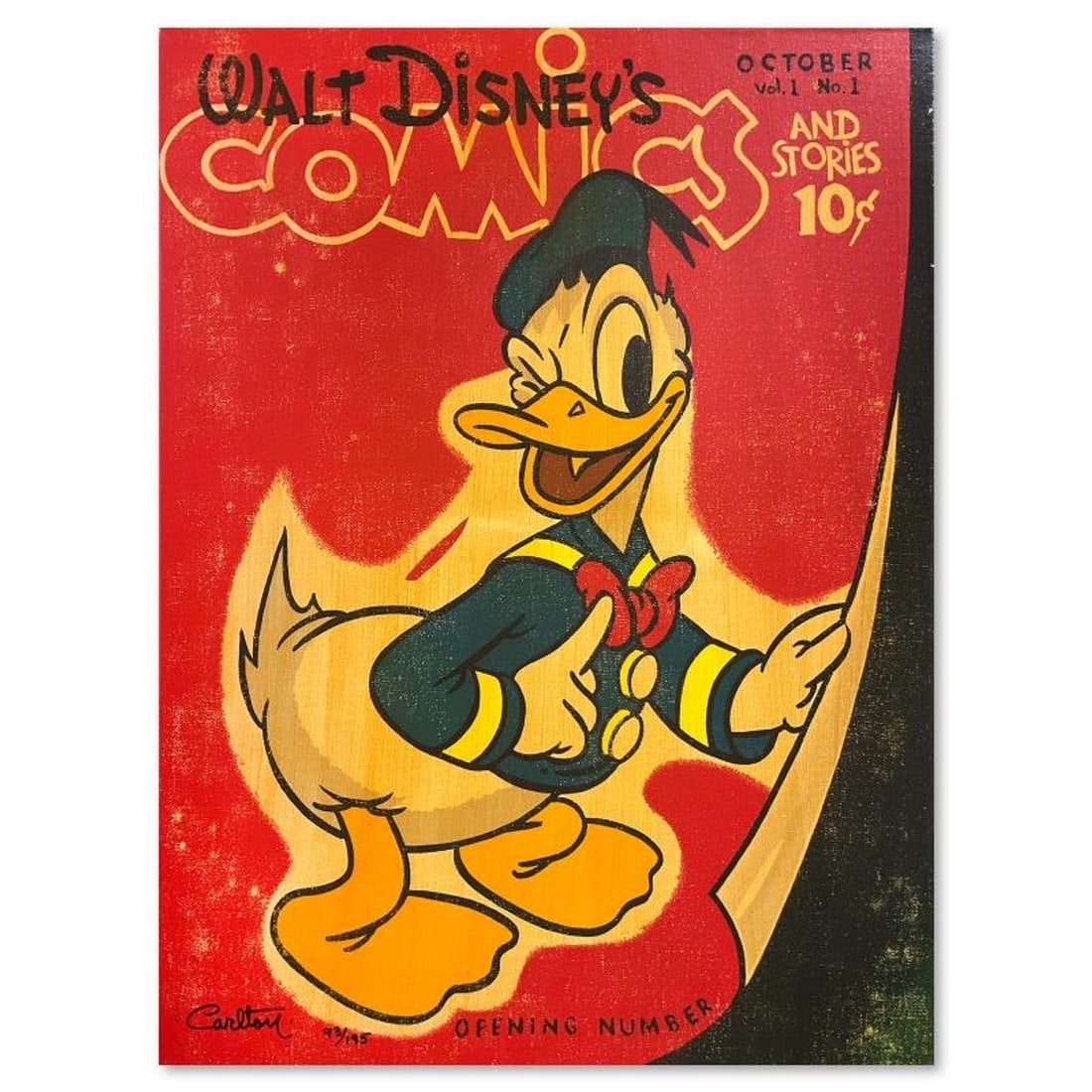 Trevor Carlton, "Donald's Opening Number" Limited Edition Gallery Wrapped Canvas from Disney Fine (1 of 2)