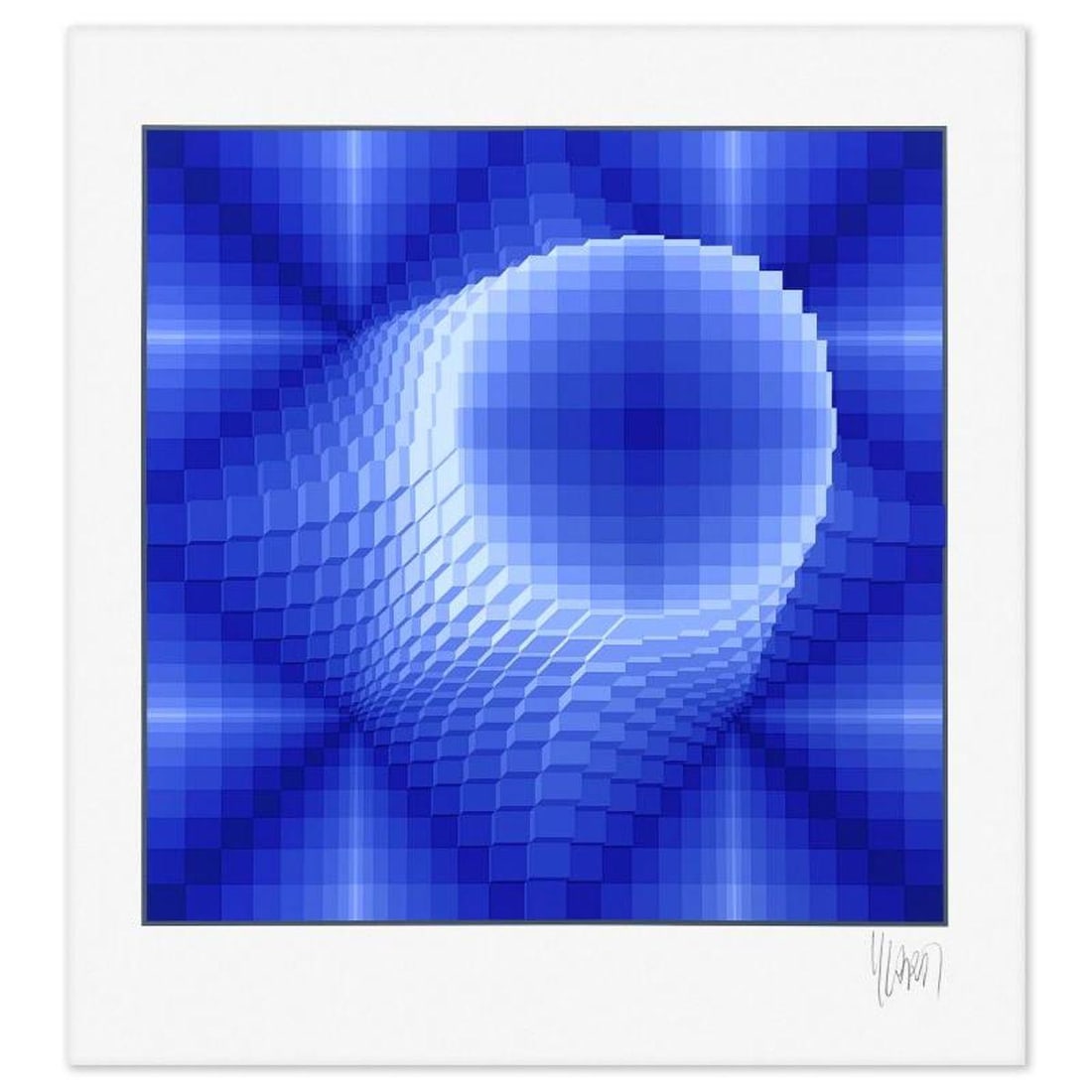 Yvaral, "Forme Ronde" Limited Edition Serigraph, Numbered and Hand Signed with Letter of (1 of 2)