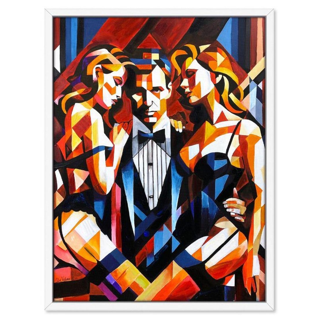 Chloe Victoria, "Fragmented Beauty" Framed One-of-a-Kind Mixed Media Overpaint on Canvas, Hand: Fragmented Beauty is a one-of-a-kind mixed media overpaint on canvas by Chloe Victoria, hand signed by the artist. This piece comes custom framed. Includes Letter of Authenticity. Measures approx. 43"