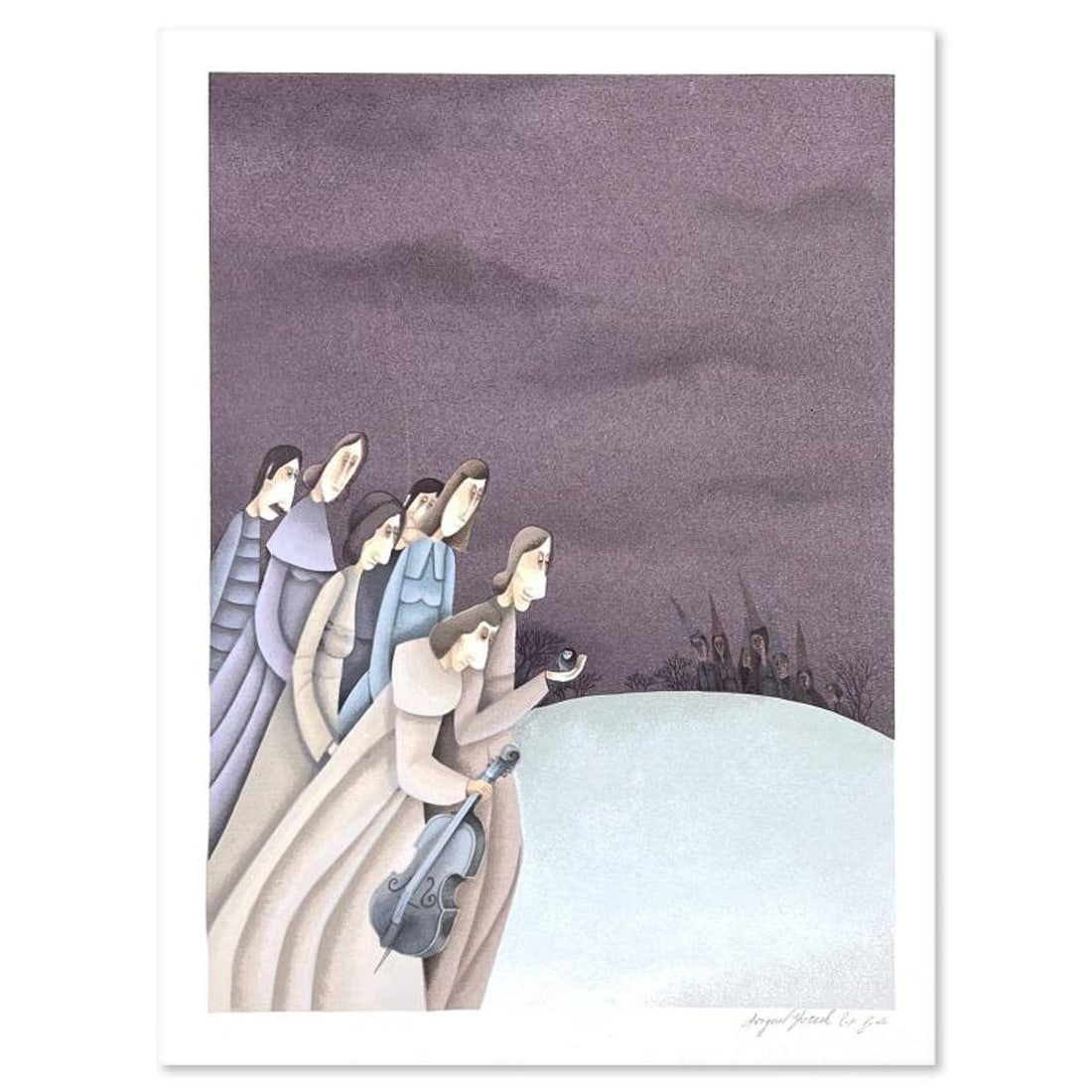 Avigail Yoresh, Limited Edition Serigraph, Hand Signed and Numbered with Letter of Authenticity.: This is a limited edition serigraph on paper by Avigail Yoresh. The piece comes hand signed by the artist, numbered, and with a letter of authenticity. Measures approximately 15" x 11". Reference#: 94