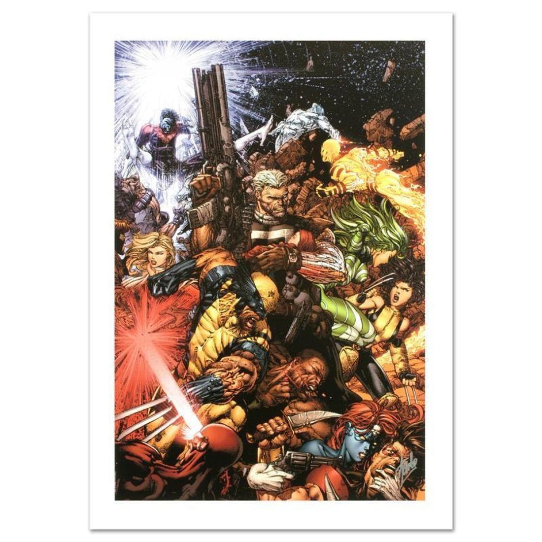 Stan Lee Signed, Marvel Comics "X-Men #207" Limited Edition Canvas 4/99 with Certificate of (1 of 1)