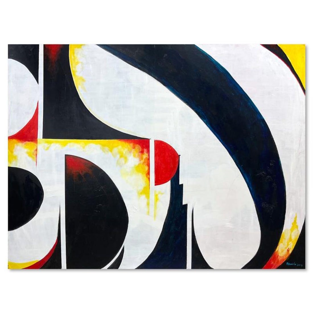 Milton Berwin (1925-2023), Original Painting on Canvas (45" x 60"), Hand Signed with Letter of (1 of 2)