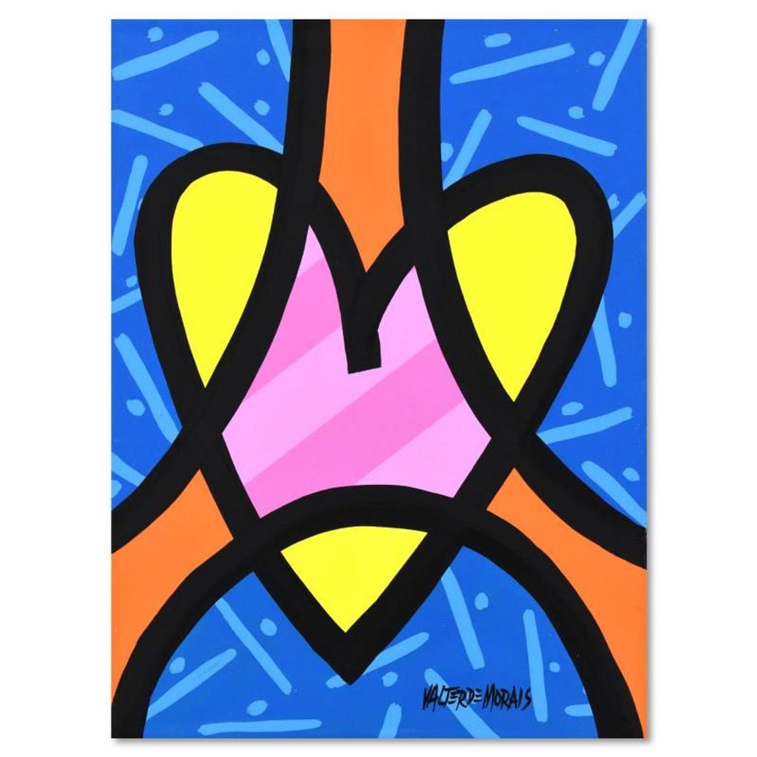 Valter Morais, Original Acrylic Painting on Canvas, Hand Signed with Letter of Authenticity.: This is an original acrylic painting on stretched canvas by Valter Morais, hand signed by the artist. Includes Letter of Authenticity. Measures approx. 12" x 16" (image).