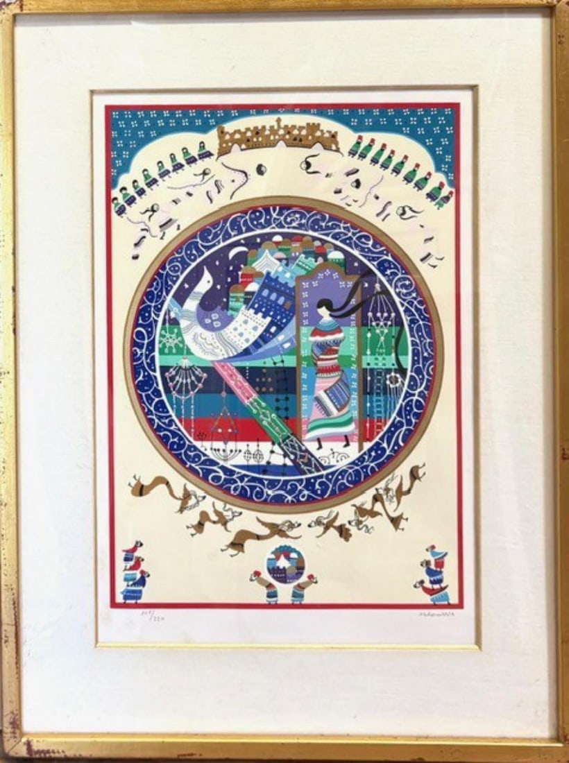 Raphael Abecassis- Serigraph on paper: Artist: Raphael Abecassis. Medium: Serigraph on paper. Measures approx. 20" x 30" (framed). Signature: Hand signed and numbered. Reference#: A-30897.