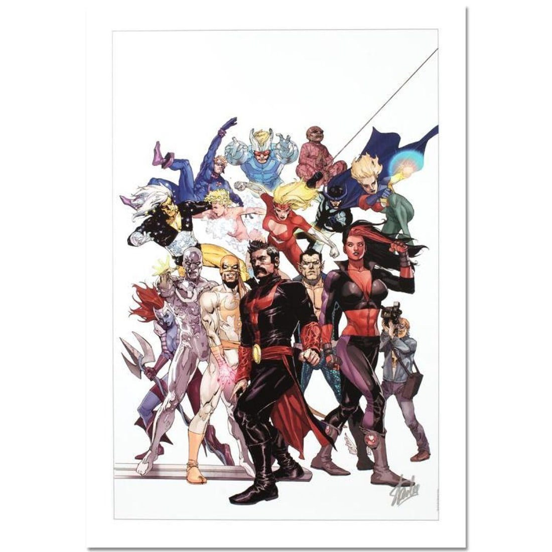 Stan Lee Signed, Marvel Comics "Defenders: Strange Heroes #1" Limited Edition Canvas, Numbered 8/10: Defenders: Strange Heroes #1 is a limited edition giclee on canvas with art by Leinil Francis Yu. Officially licensed by Marvel, this piece is numbered 8/10 and hand signed by creative legend Stan