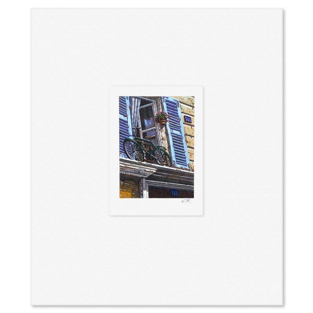 Liudmila Kondakova, "188 Rue de Marcine" Limited Edition Lithograph, Numbered and Hand Signed with: 188 Rue de Marcine is a limited edition lithograph on paper by Liudmila Kondakova, hand signed by the artist. Includes Letter of Authenticity. Measures approx. 7" x 6" (border), 2.5" x 2" (image). Ref