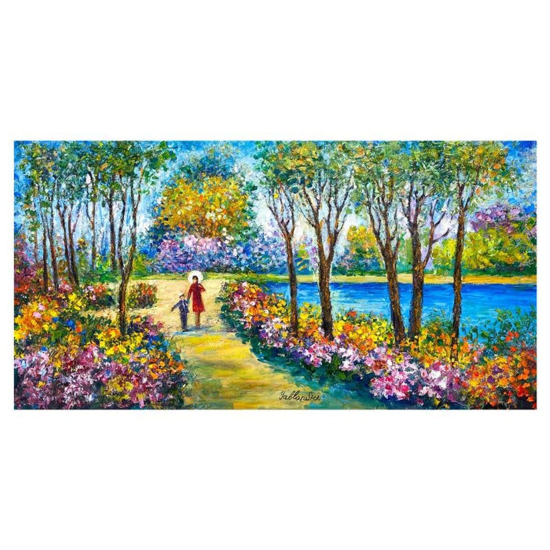 Shafira Yablonski, Original Oil Painting on Canvas, Hand Signed with Letter of Authenticity.: This is an original oil painting on canvas by Shafira Yablonski, hand signed by the artist. Includes Letter of Authenticity. Measures approx. 16" x 30" (image).