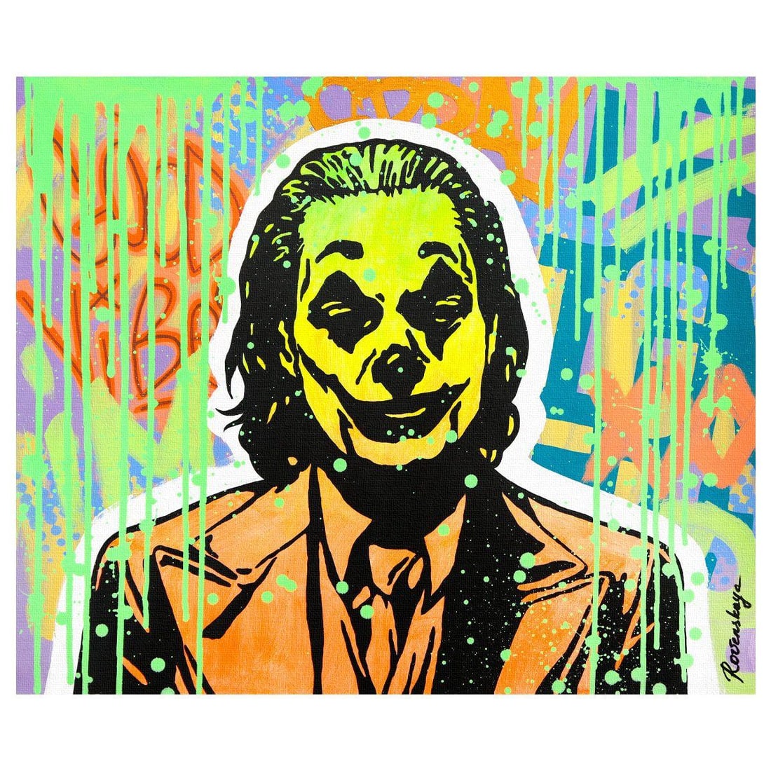 Nastya Rovenskaya- Original Oil on Canvas "The Dark Side of Laughter" (1 of 2)