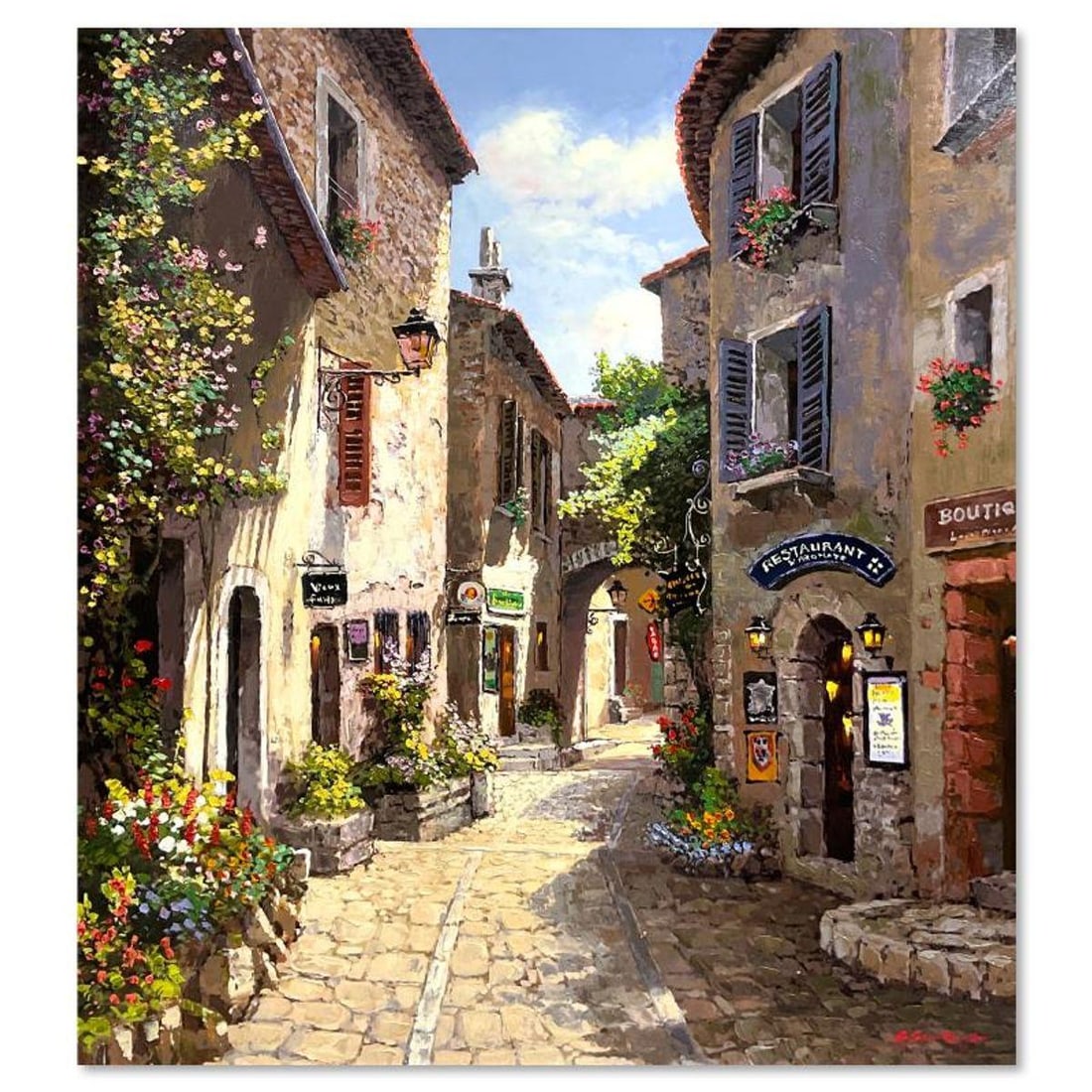 Sam Park, "Morning in Provence" Hand Embellished Limited Edition Printer's Proof on Canvas (32" x (1 of 2)