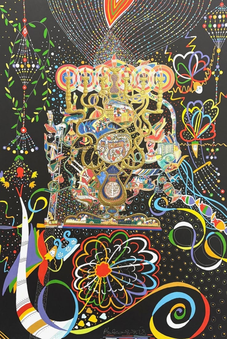 Raphael Abecassis- Original painting mixed media on panel (1 of 1)