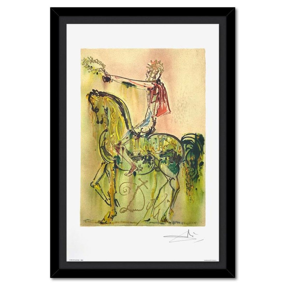 Salvador Dali (1904-1989), "Chevalier Romain (The Roman Cavalier)" Framed Limited Edition Lithograph (1 of 2)