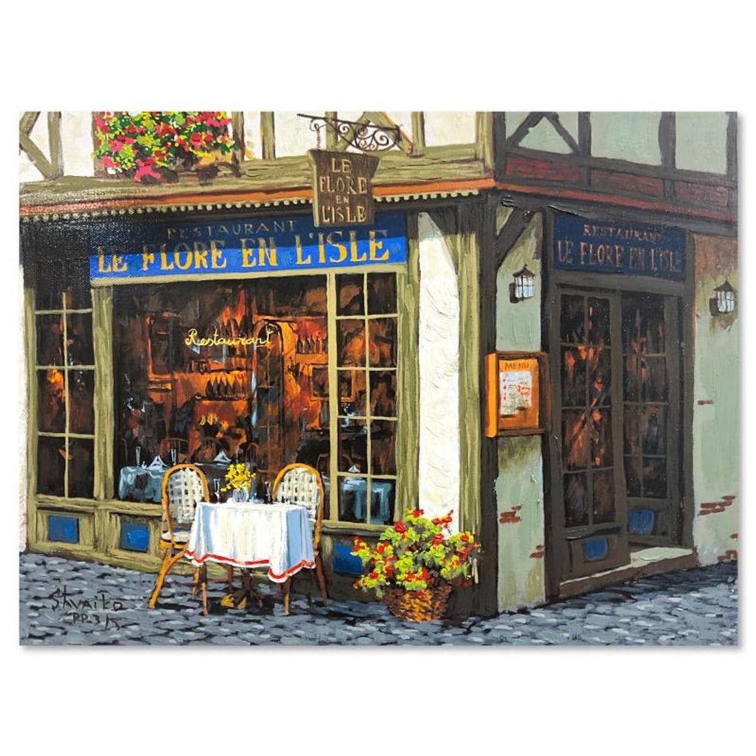 Viktor Shvaiko, "Rendezvous" Hand Embellished Limited Edition Printer's Proof on Canvas, Numbered (1 of 2)
