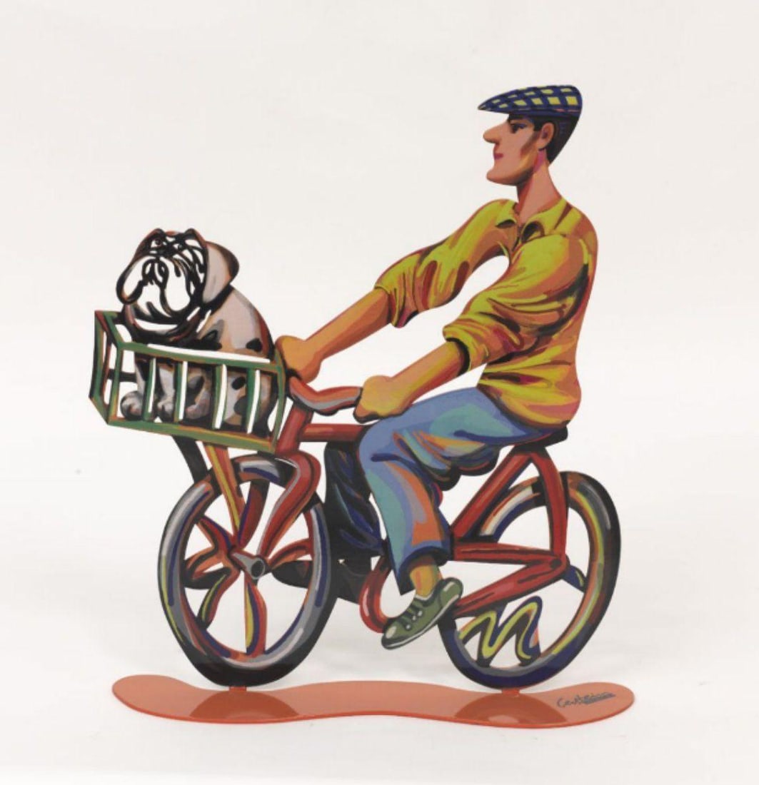 David Gerstein- Free Standing Sculpture "Country Rider": Artist: David Gerstein. Medium: Free Standing Sculpture. Title: Country Rider. Size: 14" x 12". Signature: Signed by the artist. Certificate of Authenticity: Is included. Additional: This piece is fre