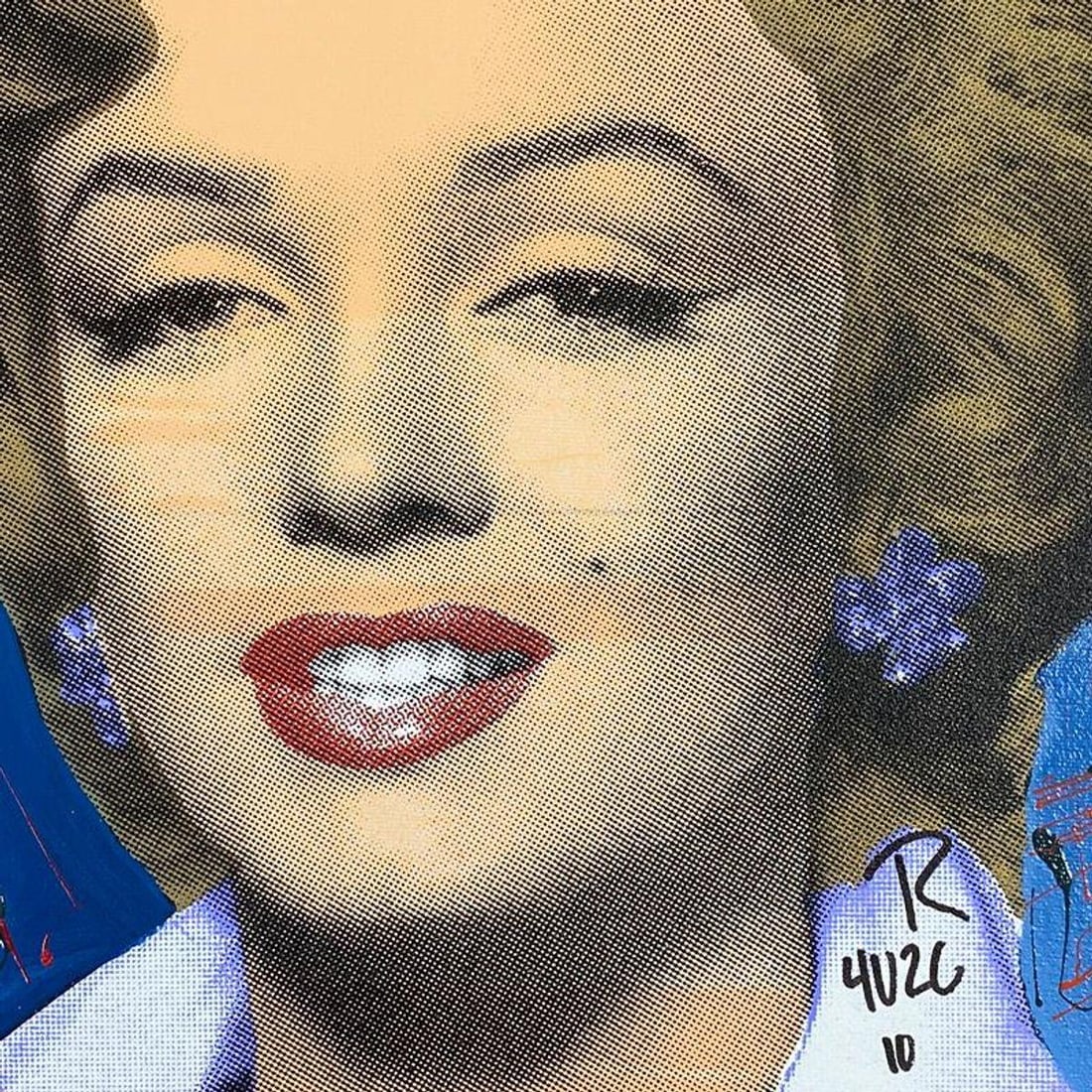 Ringo Daniel Funes, "Marilyn Classic" Framed One-of-a-Kind Mixed Media on Canvas, Hand Signed with - 2
