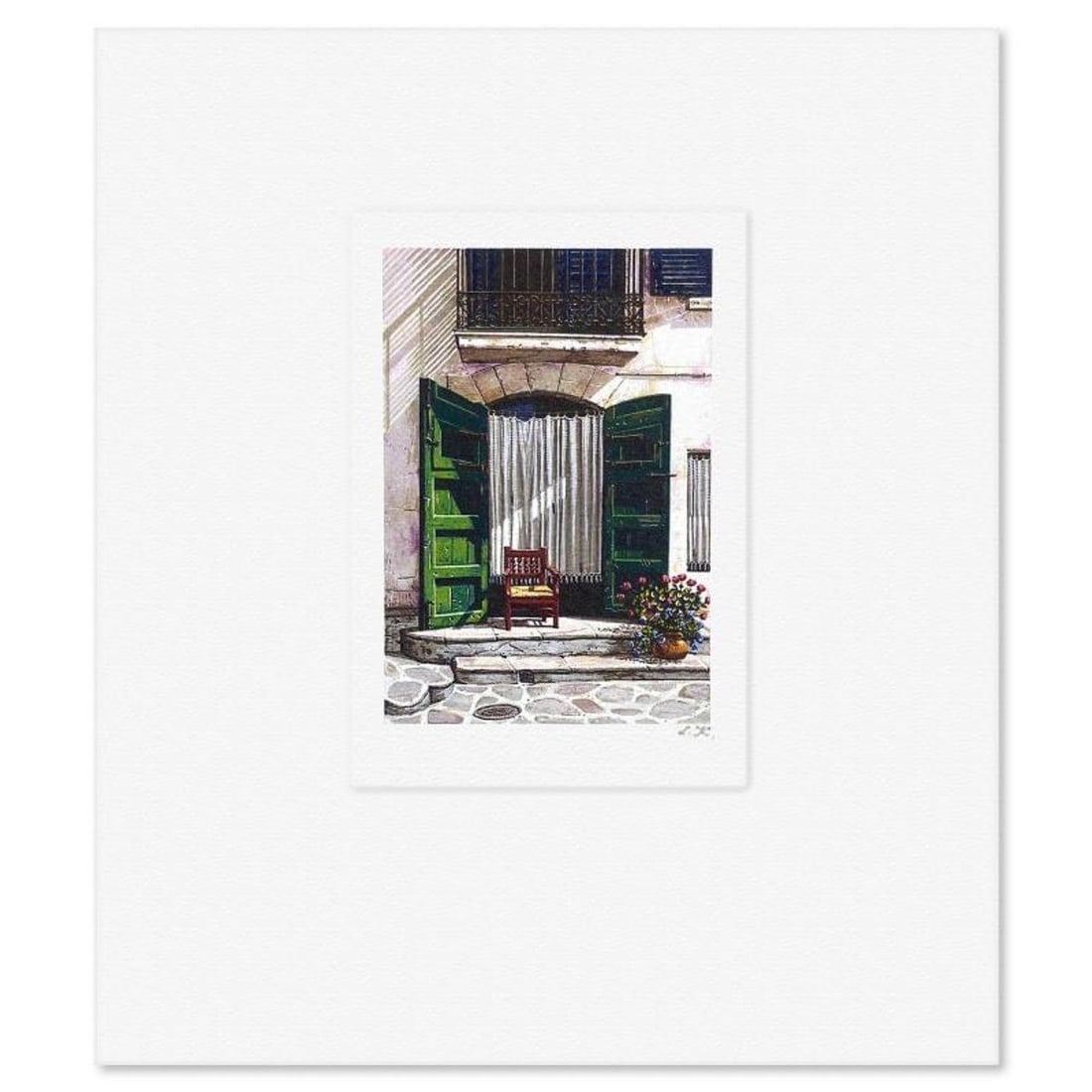 Liudmila Kondakova, "Cadaques" Limited Edition Lithograph, Numbered and Hand Signed with Letter of: Cadaques is a limited edition lithograph on paper by Liudmila Kondakova, hand signed by the artist. Includes Letter of Authenticity. Measures approx. 7" x 6" (border), 3" x 2" (image). Reference#: 912